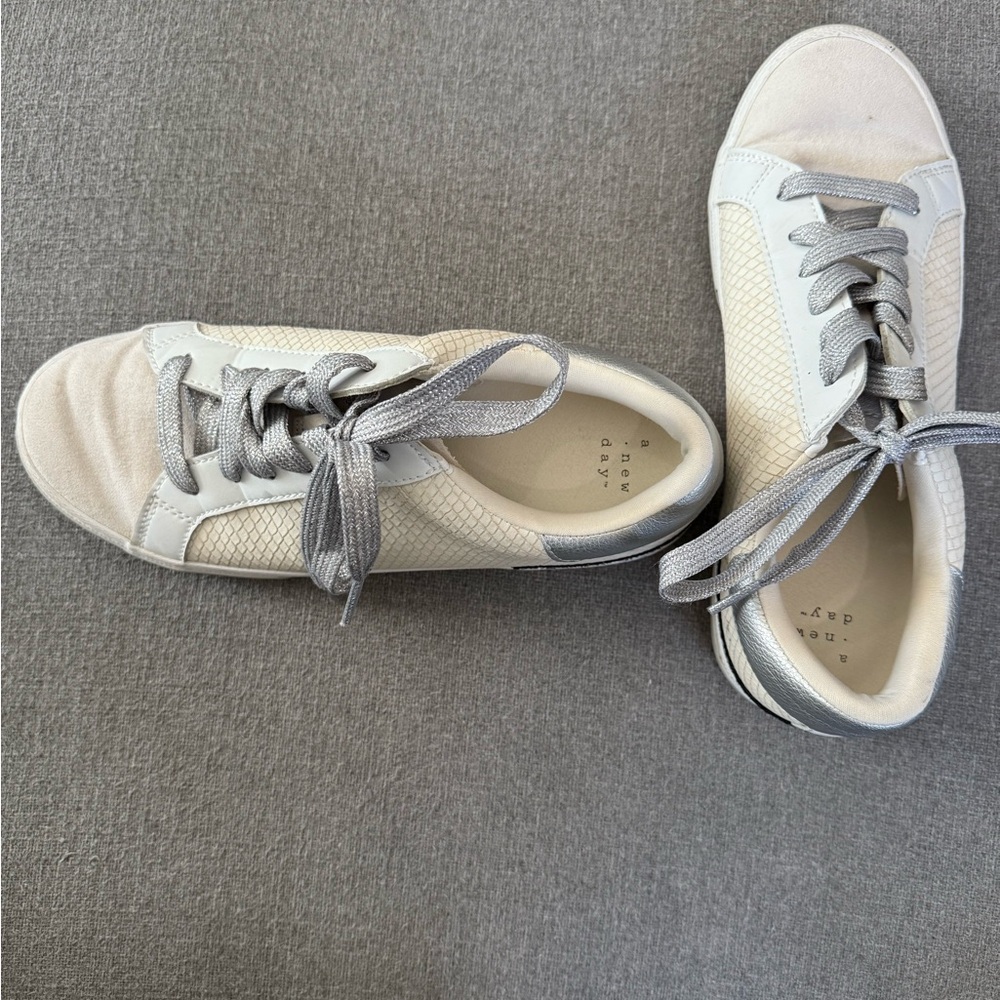 Women's Beige and Light Gray Sneakers